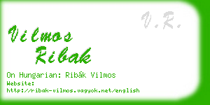 vilmos ribak business card